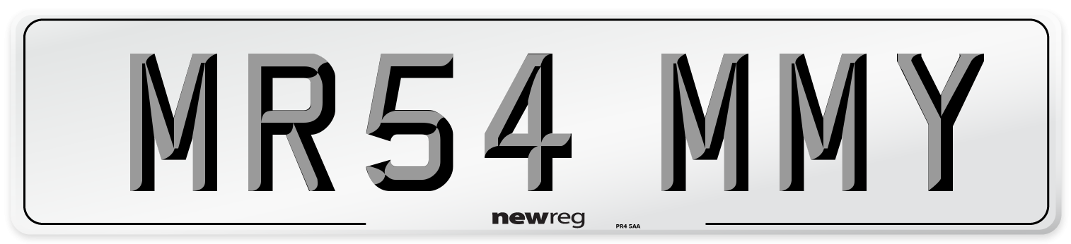 MR54 MMY Number Plate from New Reg
